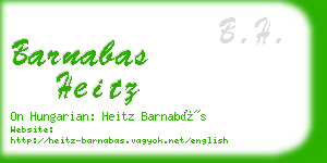 barnabas heitz business card